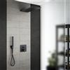Mariner Eden coaxial sistema doccia con termostatico incl. corpo incasso, pannello pioggia in acciaio inox con 2 funzioni e set doccetta in metallo, EDE2803-NO#Set2, Eden coaxial nero opaco [Rubinetteria Bagno > Sistemi Doccia da Incasso]