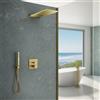 Mariner Eden coaxial sistema doccia con termostatico incl. corpo incasso, pannello pioggia in acciaio inox con 2 funzioni e set doccetta in metallo, EDE2803-OB#Set2, Eden coaxial oro spazzolato [Rubinetteria Bagno > Sistemi Doccia da Incasso]