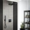 Mariner Eden coaxial sistema doccia con termostatico incl. corpo incasso, pannello pioggia in acciaio inox e set doccetta in metallo, EDE2802-NO#Set2, Eden coaxial nero opaco [Rubinetteria Bagno > Sistemi Doccia da Incasso]