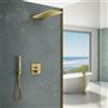 Mariner Eden coaxial sistema doccia con termostatico incl. corpo incasso, pannello pioggia in acciaio inox e set doccetta in metallo, EDE2802-OB#Set2, Eden coaxial oro spazzolato [Rubinetteria Bagno > Sistemi Doccia da Incasso]