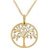 Alexander Castle Collana con ciondolo a forma di albero della vita, in oro 9 carati, catenina da 45,7 cm e confezione regalo