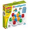 Quercetti Chunky Peggy, Gioco Educativo 1-4 Anni con Chiodoni Colorati Extra Large, Motricità Fine e Coordinazione, Giochi Bambini 2 Anni, Giochi Montessori 1 Anno, Gioco Bambino 1 Anno