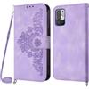 Netany Cover per Xiaomi Redmi Note 10 5G/ Poco M3 Pro con Cordino, Flip Portafoglio Custodia in Pelle, [2 Porta Carte][Chiusura Magnetica],Custodia Libro Antiurto Cover con Laccio (Viola)