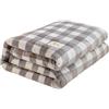 FANSU Coperta Plaid in Pile di Flanella Super Morbida e Calore, Copriletto Stampa Scozzese per Letto Singolo/Matrimoniale, Coperta Divano in Microfibra Spessa Invernal (230x250cm,Grigio)