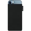 Adore June Classic Nero Custodia Compatibile con iPhone 13 PRO Max/iPhone 12 PRO Max, Tessuto Resistente con Display di Pulizia Effetto