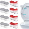 Colexy 8 Pezzi Paraurti per sedile del Water Coperchio, Cuscino Per Sedile Wc, Kit di ricambio per sedile WC Universale Guarnizione per sollevamento Distanziali per sedile del watercon Adesivo forte