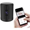 GiDaCom Telecamera antifurto Spia 4K HD - CASSA Bluetooth WiFi con Rilevamento Movimento, Visione Notturna, Microfono, Visione da cellulare IOS/Android APP IWFCam Monitoraggio Casa e Ufficio (Z25)