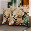 PETTI Artigiani Italiani - Coppia di Federe Cuscino 65x65 cm in Microfibra, Cuscini Arredo Camera da Letto, Divano, Salotto, Set 2 Fodere Copricuscino, Federa Floreale 05 9, 100% Made in Italy