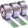 Huahuanghui 3 Rotoli Nastro Repellente Antiuccelli,80m x 2.4cm Uccello Nastro Repellente,Nastro Repellente Olografico Riflettente,Dissuasore per Piccioni per Proteggere Balcone Orto Piante