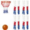 Armastuse Rete da Basket per Pallacanestro da Basket,8 mini reti da basket di ricambio,per Interni, Esterni, Campi Scolastici,(8 Anelli)