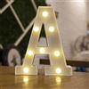 Tiardey Lettera luci LED a Forma di Simbolo, lampade da Tavolo con tendone in plastica Alfabeto,Festa di Compleanno di Nozze Tutti i Giorni Decorazione da Appendere a Parete a casa-A
