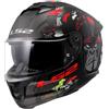 LS2 Casco FF808 STREAM 2 ANGRY MONKEY Nero Rosso LS2