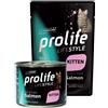 Prolife Life Style Kitten Salmon Bocconcini Per Gattini Al Salmone
