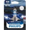 Philips RacingVision GT200 H4 lampadina fari auto +200%, blister singolo