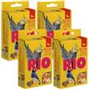 RIO Biscotti con Frutti di Bosco | Confezione da 4 | 4 x 35 g | Mangime complementare per Uccelli Ornamentali | Composto da Uova Intere e Cereali | per varietà nel Menu