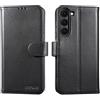 Lensun Cover per Samsung Galaxy S23 Plus 5G, Custodia in Vera Pelle [Supporto Stand] Libro con Portafoglio Chiusura Magnetico Flip Custodie Cuoio - Nero