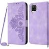 Netany Cover per Samsung Galaxy A12 5G/M12 con Cordino, Flip Portafoglio Custodia in Pelle, [2 Porta Carte][Chiusura Magnetica],Custodia Libro Antiurto Cover con Laccio per Samsung A12 5G/M12 (Viola)