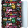 Grafoplás | Taccuino con copertina in plastica | 80 fogli a quadretti 4 x 4 90 g | Dimensioni a libro | Spirale | Collezione Design Bits&Bobs Pop Up Design Nice Day | Certificato FSC