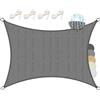 Sol Royal Tenda a Vela Ombreggiante Rettangolare 2x2 m HDPE SolVision HS9 - Vele Parasole da Giardino Traspirante Protezione Parasole e Raggi UV - Tendone Tende Antracite 200x200 cm