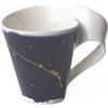 Villeroy & Boch NewWave Stars Tazza con Manico Elegante con Costellazione Ariete, Adatta per lavastoviglie, Porcellana Premium, Bianca/Blu, 300 ml