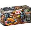 PLAYMOBIL Dino Rise 70909 Starter Pack Scontro con Lo Scorpione di Fuoco, Giocattoli per Bambini dai 5 Anni