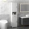 Kleankin mobile da bagno moderno con 2 ante 1 cassetto 40x30x164 cm bianco - White