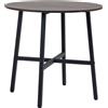 HOMCOM tavolo da pranzo rotondo per 4 persone Ø 80x76 cm marrone rustico -