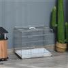 PawHut Gabbia per cani pieghevole PawHut con vassoio rimovibile e porta 61x43x50 cm
