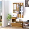 HOMCOM set mobili d'ingresso Hall Hall Hall 3 pezzi specchio rack -