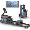 FYSIQ Vogatore per la casa, vogatore ad acqua con monitor Bluetooth, supporto per tablet regolabile per vogatore pieghevole - Black