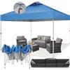 Tooluck Gazebo pop-up 3x3 m senza pareti laterali Impermeabile con ventilazione, Tenda per feste regolabile in altezza per spiaggia, feste in giardino, campeggio - Navy blue