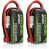 OVONIC Batteria Lipo OVONIC 3S Shorty 11.1V 120C 2200mAh con spina T/XT60 per 1:14 RC Car Truck Drone aereo FPV (2 pezzi)