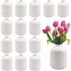 YEXEXINM 15 vasi in ceramica bianca da 9,6 cm sfusi, piccoli vasi boho sfusi per fiori, mini vasi per centrotavola per fiori secchi, erba delle pampas per decorazioni da casa, matrimoni, feste e tavolo