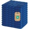 Lavea® 10 Lavette Bagno 30x30 cm in Spugna di Cotone 100% Morbidi e Assorbenti, per Casa Hotel Spa - Ideali anche come Asciugamano Viso e Bidet - Blu royal