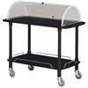 Forcar attrezzature per la ristorazione CLC2012CA Carrello servizio legno 2 piani cupola 110x55x107h color carbone