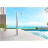 ATI Docce Doccia Solare Tevere TX in acciaio inox AISI 316 satinato con serbatoio da 28 lt miscelatore temporizzato