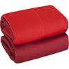 Mediawave Store Trapunta Singola Piumone Invernale Imbottita Double Face 170x260cm Made in Italy Rosso
