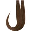 Rapunzel of Sweden Premium Tape Extensions Straight / Classic Tape 4 cm / 8 pieces 5.0 Brown 40 cm Extension per capelli 18 g