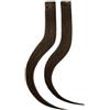 Rapunzel of Sweden Single Invisible Clip-ins Straight / 2 pieces 1.2 Black Brown 40 cm Extension per capelli 10 g