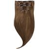Rapunzel of Sweden Classic Clip-ins Straight / Medium Volume / 7 pieces 5.0 Brown 60 cm Extension per capelli 120 g