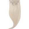 Rapunzel of Sweden Classic Clip-ins Straight / Medium Volume / 7 pieces 10.7 Light Grey 40 cm Extension per capelli 100 g