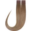 Rapunzel of Sweden Premium Tape Extensions Straight / Classic Tape 4 cm / 8 pieces Brownish Blonde Balayage B5.0/8.3 50 cm Extension per capelli 20 g