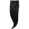 Rapunzel of Sweden Classic Clip-ins Straight / Light Volume / 3 pieces 1.2 Black Brown 40 cm Extension per capelli 52.5 g