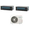 OneClima Condizionatore OneClima Dual Split Canalizzato 12+12 con MLT27x3/Y24 R-32 Wi-Fi Optional con Telecomando di Serie Incluso