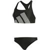 adidas Femme Big Bars C-Back Bikini Set, Black, 34