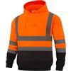 HYCOPROT Felpa ad Alta Visibilià Hi Vis Viz Pile di Sicurezza Riflettente Giacca da Lavoro ad Alta visibilità con Cappuccio Tasche Cappotto di Sicurezza Top Jacket per Uomo e Donna En ISO 20471