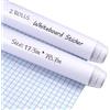 EVBEA Lavagna Adesiva da Parete Lavagna Rimovibile Per Scuola Ufficio Casa Lavagna Cancellabile 44 x 200 cm (2 Rolls, Bianco)