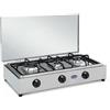 CF Parker 300accgp Fornello a Gas 3 Fuochi in Acciaio Inox con Coperchio
