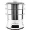 Tefal Convenient Series Deluxe Vc502d10 Pentola a Vapore 3 Cestelli 900W Acciaio Inossidabile-Bianco