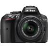 Nikon D5300 Fotocamera Reflex Digitale con Obbietivo Nikkor AF-P 18/55VR, 24.1 Megapixel, LCD HD Regolabile da 3, Nero